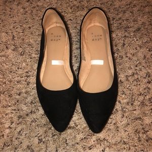 A New Day Black Suede Flats Size 6